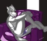  anthro bulge butt canid canine canis frostclaw looking_at_viewer male mammal muscular muscular_male nintendo solo star_fox star_fox_the_animated_series video_games wolf wolf_o&#039;donnell 