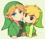  2019 belt black_eyes blonde_hair blue_eyes clothing duo hair hat headgear headwear humanoid humanoid_pointy_ears hylian male nintendo not_furry signature the_legend_of_zelda toon_link video_games wind_waker wusagi2 young_link 