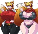  adjatha animal_humanoid bianca_(tits) big_breasts bra breasts canid canid_humanoid canine canine_humanoid clothing eyewear female fox_humanoid glasses hi_res huge_breasts humanoid hyper hyper_breasts looking_at_viewer mammal mammal_humanoid panties solo thick_thighs trials_in_tainted_space underwear voluptuous wide_hips 