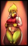  2019 anthro assertive avian bird breasts clothed clothing digital_media_(artwork) female hi_res non-mammal_breasts nude pussy seductive showing solo yourfavoritelemonade 