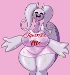  2019 3_fingers absurd_res antennae_(anatomy) anthro areola belly big_breasts bottomless breasts clothed clothing curled_tail dragon english_text eyelashes eyes_closed female fingers front_view glistening glistening_skin goodra happy hi_res huge_breasts inverted_nipples long_neck navel nintendo nipples open_arms open_mouth overweight overweight_female partially_clothed pok&eacute;mon pok&eacute;mon_(species) puffy_areola shirt slime smile solo standing tansau text thick_tail thick_thighs tight_clothing tongue topwear tortoisesensei video_games wet wet_clothing wet_shirt wet_topwear wide_hips 