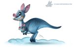  cryptid-creations kangaroo macropod mammal marsupial smile star_wars tauntaun 