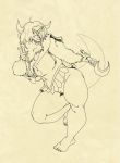  demon hi_res horn musclefag pose pussy sailor_moon_(series) simple_background slightly_chubby versailles voluptuous 