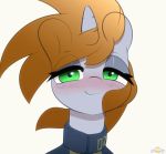  2019 animated blush equid fallout_equestria fan_character green_eyes horn littlepip looking_at_viewer mammal my_little_pony n0nnny simple_background solo unicorn 