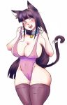  alternate_species animal_humanoid big_breasts breasts cleavage clothed clothing collar felid felid_humanoid feline feline_humanoid female hinata_hyuga humanoid mammal mammal_humanoid nipple_outline pinkkoffin 