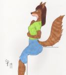  absurd_res anthro butt canid canine canis dreadwolfclaw1990 female hi_res julia/francesca_(wollewolf95) mammal sitting solo wolf 