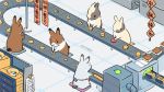  16:9 animated conveyor_belt cookie food frame_by_frame japanese_text lagomorph leporid mammal production_line rabbit signature text translation_request unknown_artist unknown_artist_signature 