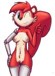  2019 anthro areola big_areola big_nipples breasts cybernetics cyborg digital_media_(artwork) fan_character female gesture hair hand_on_hip looking_at_viewer machine mammal mapel navel nipples nude one_eye_closed pubes pussy rodent sciurid short_hair simple_background smile solo sonic_(series) standing tg-0 thumbs_up tree_squirrel white_background 