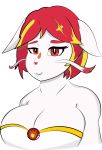  2019 absurd_res alternate_species anthro anthrofied big_breasts breasts bust_portrait cleavage clothed clothing cup digital_drawing_(artwork) digital_media_(artwork) emblem eyelashes female fur furrification galainza hair hi_res lips looking_at_viewer mienshao nintendo pok&eacute;mon pok&eacute;mon_(species) pok&eacute;morph portrait profile red_eyes red_hair smile solo video_games white_fur 