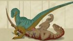  animal_genitalia cloaca dinosaur dromaeosaurid duo erection female feral male male/female nude penis reptile scalie sex stardragon102 theropod 