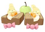  animal apple candy food fruit lilac_(pfeasy) nobody original rabbit waifu2x white 