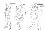  2019 anthro belt biobasher blush bottomwear breasts canid clothing dialogue digimon digimon_(species) digitigrade digivice female footwear hair hand_behind_head hand_on_hip hi_res human human_to_anthro mammal monochrome multi_nipple nipples nude pants pawpads ponytail pussy renamon sequence shirt shoes short_hair simple_background solo species_transformation standing surprise topwear torn_clothing transformation white_background 