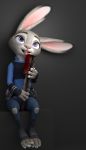  2019 3d_(artwork) absurd_res anthro black_background blood bodily_fluids claws clothing digital_media_(artwork) disney eyebrows eyelashes female fingers fur grey_fur handwear hi_res holding_object judy_hopps lagomorph leporid licking long_ears looking_pleasured looking_up machete mammal melee_weapon melo multicolored_ears multicolored_fur open_mouth pink_nose purple_eyes rabbit simple_background sitting smile solo teeth toeless_legwear toes tongue tongue_out uniform weapon white_fur zootopia 