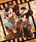  2012 anthro black_nose boots clothing disney dress duo eyeshadow female footwear gloves handwear hat headgear headwear makeup male mammal marezon-m mickey_mouse minnie_mouse mouse murid murine one_eye_closed rodent scarf smile wink 