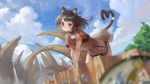  animal_ears clouds original saraki sky tail 