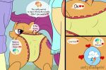  anal anal_penetration animal_genitalia aunt_and_niece aunt_holiday_(mlp) auntie_lofty_(mlp) blush butt buttplug caluriri clothing cutie_mark equid equine friendship_is_magic horse incest mammal my_little_pony panties penetration pony presenting pussy scootaloo_(mlp) sex_toy text underwear undressing 