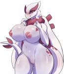  anthro big_breasts blush breasts female hi_res huge_breasts hyenahonk legendary_pok&eacute;mon looking_at_viewer lugia nintendo nude pok&eacute;mon pok&eacute;mon_(species) pok&eacute;morph pussy simple_background solo standing thick_thighs video_games voluptuous wide_hips 