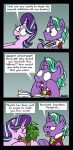  2019 absurd_res annoyed bobthedalek comic dialogue english_text equid female feral firelight_(mlp) friendship_is_magic hi_res horn mammal my_little_pony newspaper plant starlight_glimmer_(mlp) text unicorn 