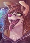  2019 ? absurd_res alternate_version_at_source anthro border_collie brown_hair canid canine canis clothed clothing collie digital_media_(artwork) dimmi_(character) dimwitdog domestic_dog eyewear fangs female glasses green_eyes hair herding_dog hi_res long_hair mammal open_mouth pastoral_dog sheepdog solo teeth tongue tongue_out 
