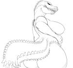  anthro big_breasts big_butt breasts brute_wyvern butt capcom danonymous deviljho hi_res looking_back monster_hunter reptile scalie video_games 