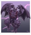 abs biceps big_muscles bulge clothing da_boz dragaux dragon hi_res horn male muscular muscular_male pecs ring_fit_adventure scalie solo underwear video_games wings 
