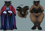  bovid caprine clothing deermary female horn mammal mature_female nude pussy sheep solo wool_(disambiguation) 