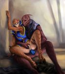  3033 alien anal anal_penetration animal_genitalia blue_penis blue_pussy bodily_fluids bottomless chair_position clothed clothing duo eye_contact female fingering from_behind_position genital_fluids genital_slit looking_at_another male male/female mass_effect partially_clothed penetration penis pussy pussy_juice sex sitting slit turian vaginal vaginal_fingering video_games 