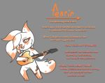  4_apendages english_text enta female fenrir_(enta) fur giantmilkdud gradient guitar invalid_color musical_instrument orange_sclera solo text white_pupils 