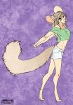  2019 alishka anthro clothed clothing digital_media_(artwork) female fingers fur hair hi_res smile solo tan_fur tan_hair toes unknown_species 