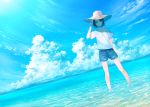  clouds hat original remon_sato scenic shorts sky summer water 