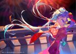  blue_eyes blue_hair hatsune_miku japanese_clothes kimono long_hair twintails vocaloid wolfour 