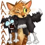  1:1 2017 3_toes :3 alpha_channel ambiguous_gender bite black_eyes black_fur black_nose blue_sclera border_collie brown_fur brown_nose canid canine canis claws collar collie constricted_pupils d: digital_media_(artwork) domestic_cat domestic_dog duo felid feline felis feral front_view fur green_sclera herding_dog kenket larger_ambiguous larger_feral mammal muenstercat multicolored_fur one_eye_closed open_mouth pastoral_dog reaction_image red_tongue screaming sharp_teeth sheepdog simple_background size_difference smaller_ambiguous smaller_feral smile sound_effects sticker teeth toe_claws toes tongue toony transparent_background two_tone_fur vincollie whiskers white_claws white_fur wide_eyed 