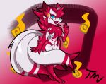  absurd_res anthro canid canine female fox hi_res invalid_tag kyubell mammal multi_tail prate-dragon 