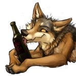  1:1 2016 alpha_channel ambiguous_gender black_claws black_eyes black_fur black_nose black_pawpads bottle brown_fur bust_portrait canid canine canis claws coyote digital_media_(artwork) drunk feral fur holding_bottle holding_object kenket licking looking_aside mammal multicolored_fur pawpads paws pink_tongue portrait reaction_image side_view simple_background smile solo sticker substance_intoxication tan_sclera toe_claws tongue tongue_out transparent_background white_fur wine_bottle 
