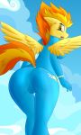  absurd_res anthro anus_outline big_breasts breasts equid equine female friendship_is_magic hi_res huckser mammal my_little_pony pterippus spitfire_(mlp) wings wonderbolts_(mlp) 