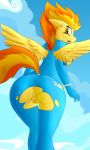  absurd_res anthro anus big_breasts breasts clothing equid equine female friendship_is_magic hi_res huckser mammal my_little_pony pterippus pussy spitfire_(mlp) torn_clothing wings wonderbolts_(mlp) 