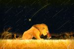  animal ao_(aohari) lion original scarf stars 