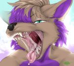  azzyen bodily_fluids canid canine canis mammal mouth_shot saliva teeth tongue voregence wolf 