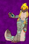  2019 3_toes 5_fingers alishka anthro barefoot big_breasts big_hands breasts clothed clothing digital_media_(artwork) female fingers hi_res huge_breasts solo standing toes unknown_species 