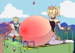  5_fingers absurd_res belly big_belly blonde_hair blood blush bodily_fluids bound bowsette_meme bracelet breasts bursting chain chained clothed clothing collar colucolu crown ear_piercing eyebrows eyelashes eyes_closed female female_focus fingers gore group hair hi_res horn humanoid humanoid_pointy_ears inflation jewelry legwear luigi mario mario_bros mario_party navel nintendo open_mouth piercing ponytail shell sitting spiked_armlet spiked_bracelet spiked_collar spiked_shell spiked_tail spikes stretch_marks super_crown tears teeth thick_eyebrows thigh_highs torn_clothing video_games 