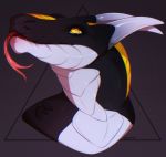  2019 digital_media_(artwork) dragon greame headshot_portrait hi_res horn lizard portrait reptile scalie simple_background tongue yellow_eyes 