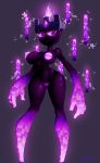  2019 absurd_res areola artist-apprentice587 big_breasts black_body black_skin blush breasts clitoris digital_media_(artwork) enderman female hi_res humanoid looking_at_viewer mammal minecraft nipples not_furry nude purple_eyes purple_nipples purple_pussy pussy simple_background solo video_games 