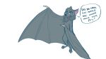  16:9 2019 ambiguous_gender anthro bat_wings brown_eyes chiropteran deke_(ittybittykittytittys) dialogue english_text head_tuft hi_res ittybittykittytittys looking_at_viewer mammal membrane_(anatomy) membranous_wings nipples nude open_mouth open_smile pteropodid simple_background smile speech_bubble standing talking_to_viewer text the_more_you_know white_background wings 