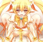  bad_id bad_pixiv_id blonde_hair blush breasts cure_sunshine dildo flower hair_ornament heart heartcatch_precure! large_breasts magical_girl masturbation mikan_(5555) myoudouin_itsuki navel nipples no_panties open_mouth pee peeing precure solo 