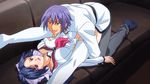  animated animated_gif blue_hair bouncing_breasts bow breasts clothed_sex couch gif kurata_ibuki leg_hold long_hair otome_juurin_yuugi rape ribbon school_uniform split spread_legs thighhighs white_legwear white_thighhighs 