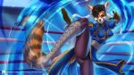  16:9 2019 5_fingers ailurid alanscampos alternate_species anthro black_hair boots breasts brown_eyes capcom chun-li clothed clothing digital_media_(artwork) female fighting_ring fingers footwear fully_clothed furrification hair hi_res mammal patreon pose red_panda solo street_fighter url video_games 