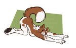  anthro breasts canid canine canis claws digital_media_(artwork) domestic_dog feet female foxjump freya_(foxjump) fur greenland_dog looking_at_viewer mammal nicnak044 nordic_sled_dog nude pawpads paws pinup pose simple_background smile solo spitz toes 