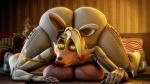  16:9 2019 3d_(artwork) animatronic anthro bed bedroom_eyes big_breasts big_butt black_nose bow breasts butt canid canine cigarette digital_media_(artwork) doctorpurple2000 female fingers five_nights_at_freddy&#039;s five_nights_at_freddy&#039;s_2 fox hair half-closed_eyes hi_res huge_breasts huge_butt lying machine mammal mangle_(fnaf) nipples nude on_bed pillow robot seductive simple_background smile solo source_filmmaker thick_thighs video_games wide_hips yellow_eyes 