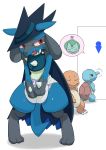  2019 absurd_res anthro bathroom bib black_fur blue_fur blue_skin bodily_fluids bulbasaur cape charmander clothing diaper door eyes_closed flora_fauna fur furgonomics green_skin hand_on_diaper hat headgear headwear hi_res knocking looking_back lucario mammal nintendo nyanyakotarou orange_skin plant pok&eacute;mon pok&eacute;mon_(species) public_restroom red_eyes reptile scalie squirtle standing sweat_drops tears video_games 