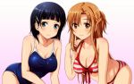  bikini kirigaya_suguha leafa swimsuit yuuki_asuna 